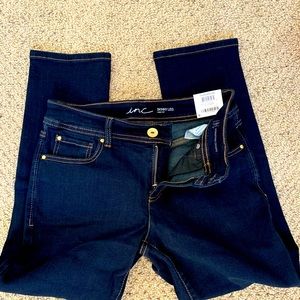 INC curvy fit, mid rise, crop, skinny leg jeans